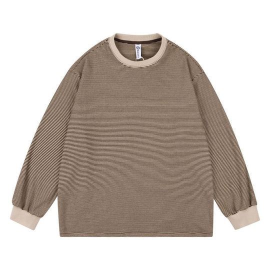 Unisex Weites gestreiftes Longsleeve im Oversize-Schnitt mit Rippbündchen Shop Nory