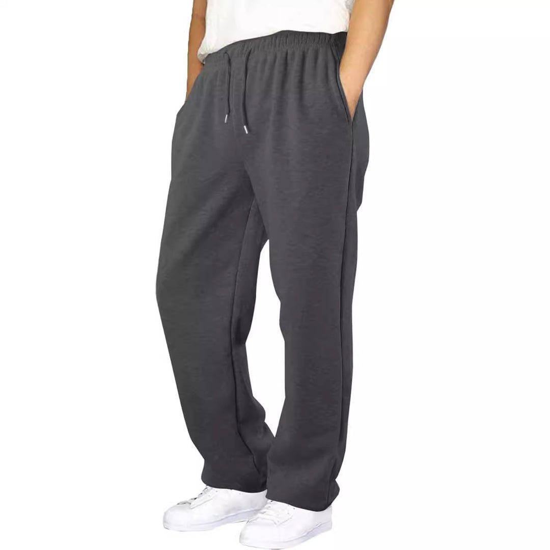 Herren nan Relaxed-Fit Sweatpants mit geradem Bein Fleece-Innenfutter und elastischem Kordelbund Shop Nory