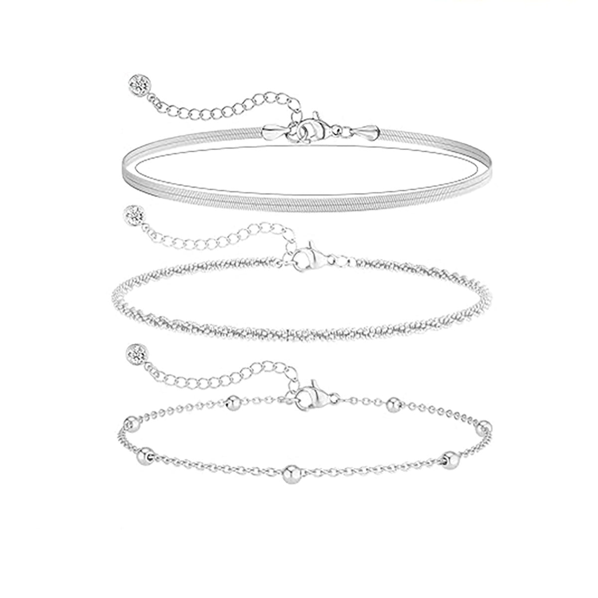 Damen Armbandset mit eleganten Glieder- und filigranen Kettendesigns Shop Nory
