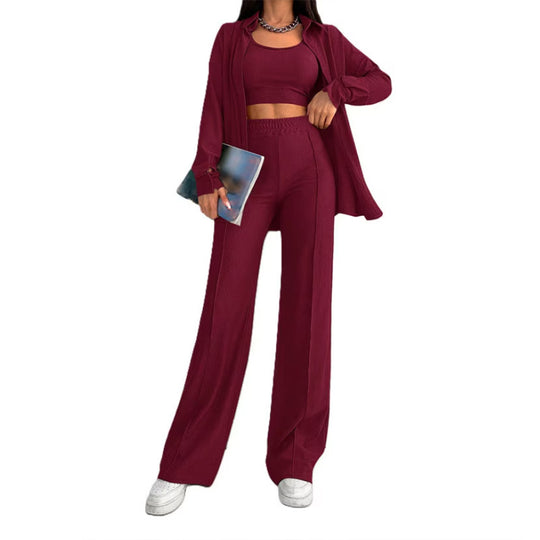 Damen Lässiges Zweiteiliges Set mit weitem Schnitt Shop Nory