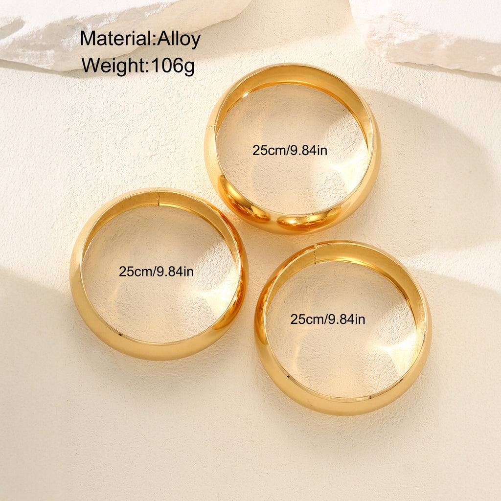 Damen Armreif-Set aus hochwertigem, geschwungenem Metall Shop Nory