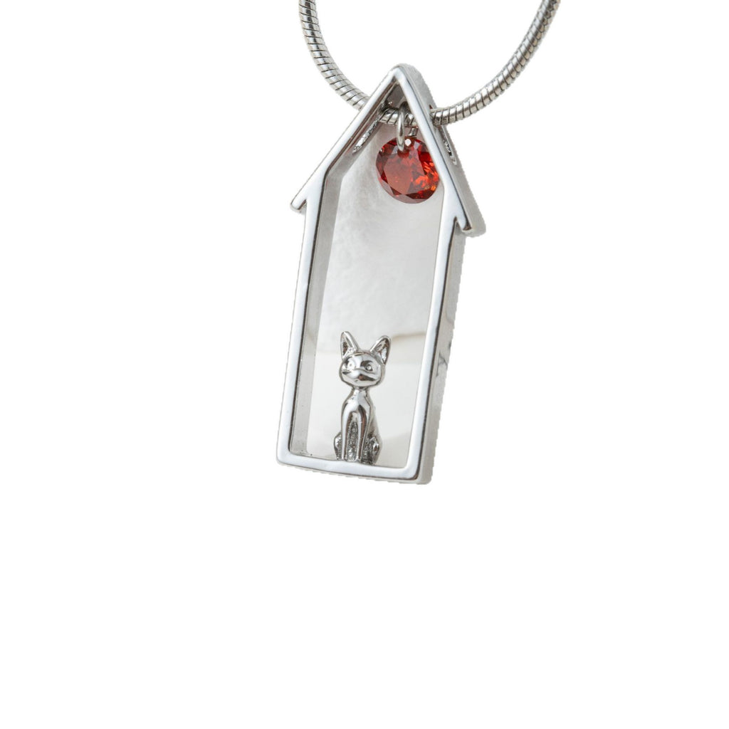 Damen Anhänger mit Katzenmotiv und funkelndem Kristall Shop Nory