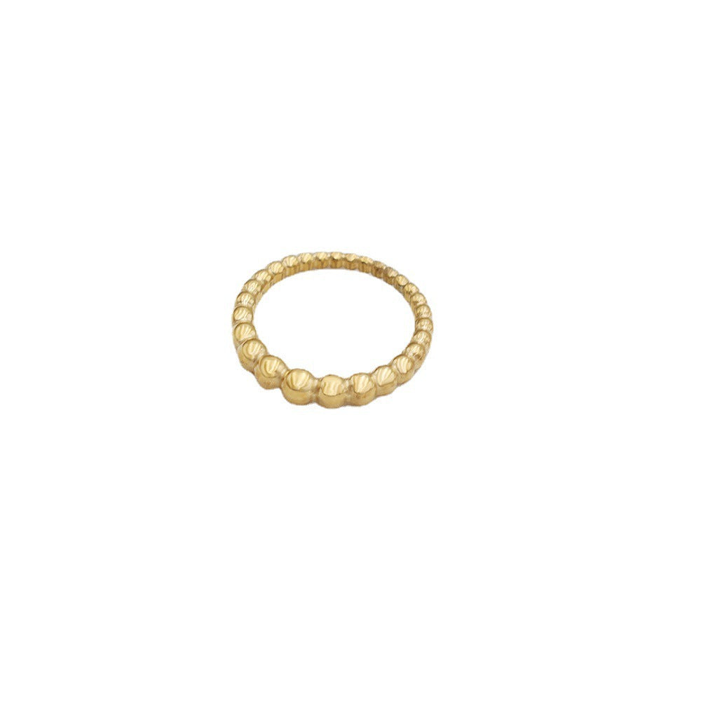 Damen zierlicher Ring mit strukturierten Kugel-Elementen Shop Nory