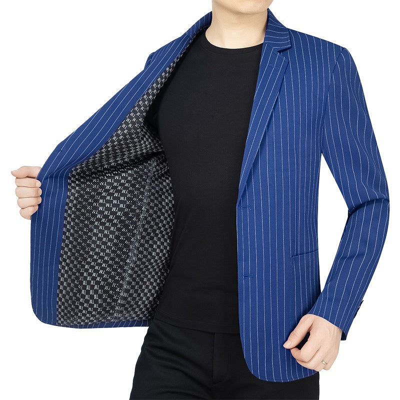 Herren Nadelstreifen-Sakko Slim-Fit mit kontrastivem Innenfutter Shop Nory
