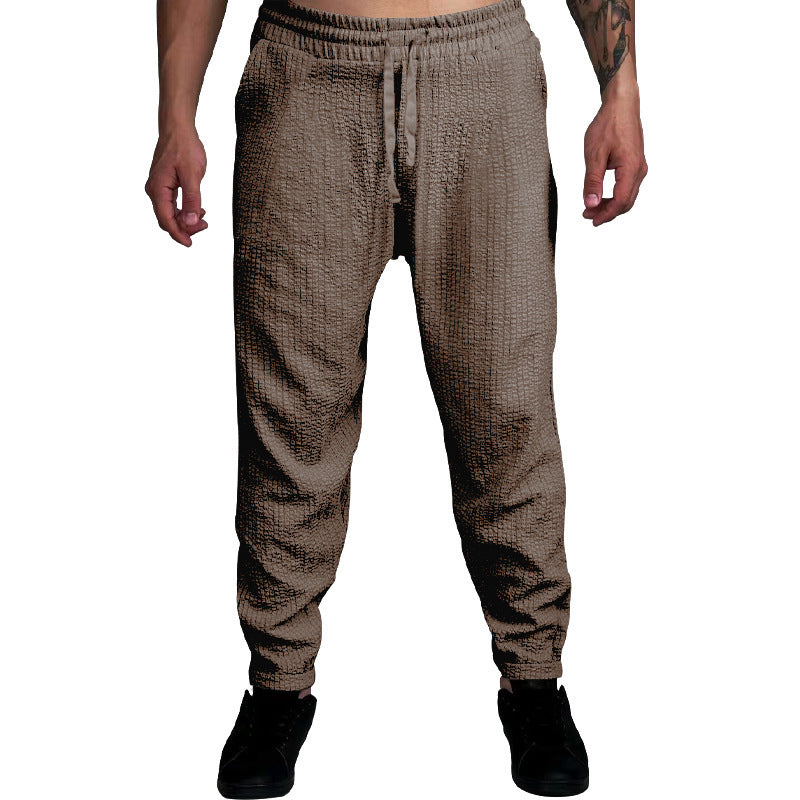 Herren Texturierte tapered Jogginghose mit Elastikbund, Tunnelzug & gerippten Knöchelbündchen Shop Nory