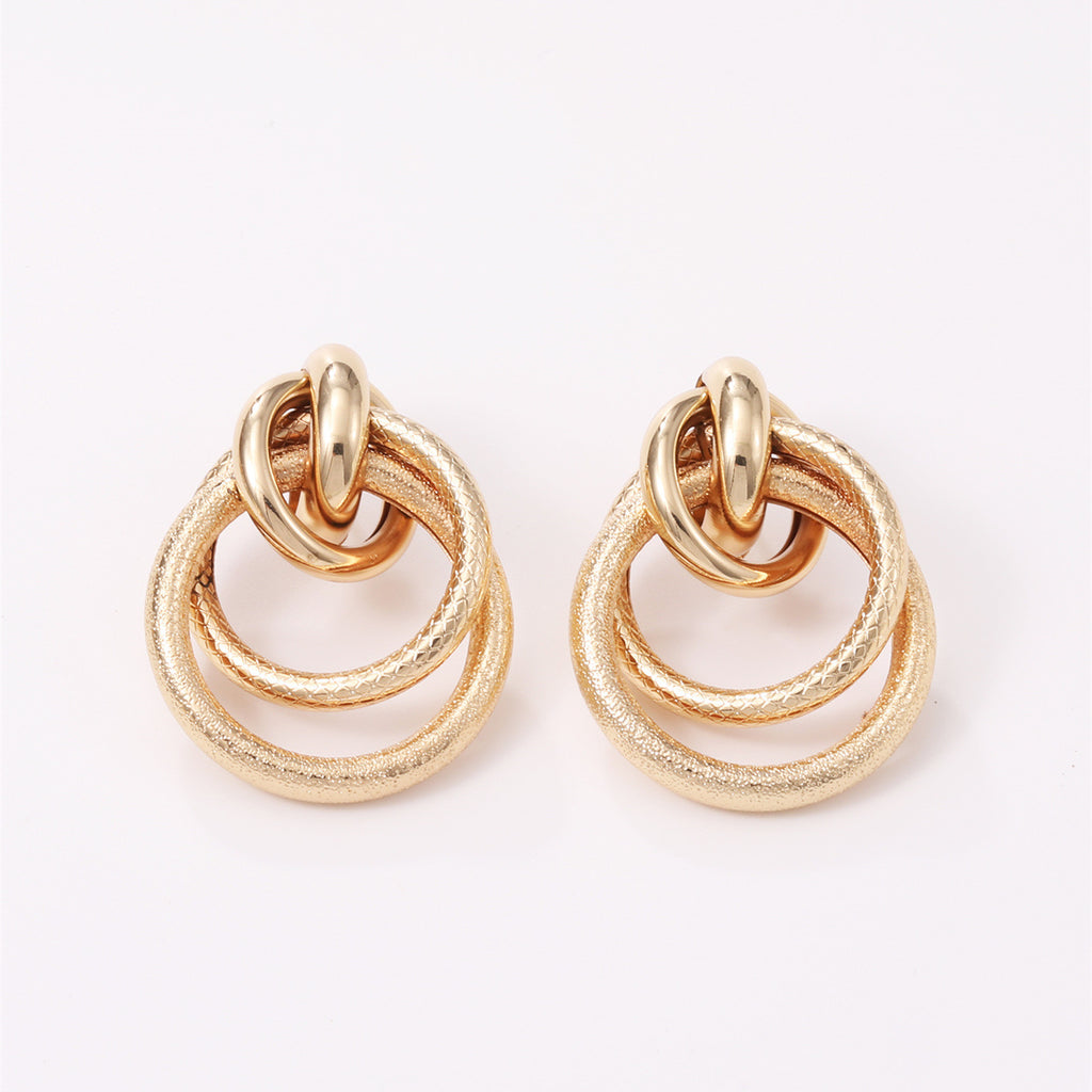 Damen Hängende Ohrringe mit elegantem, geschwungenem Ringdesign Shop Nory