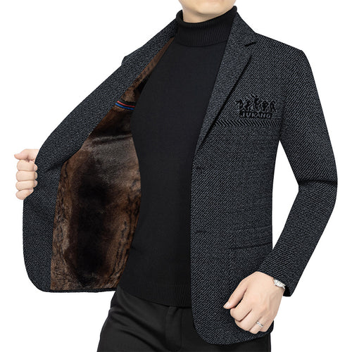 Herren Modernes Tweed-Sakko Slim Fit mit dezentem Emblem Shop Nory