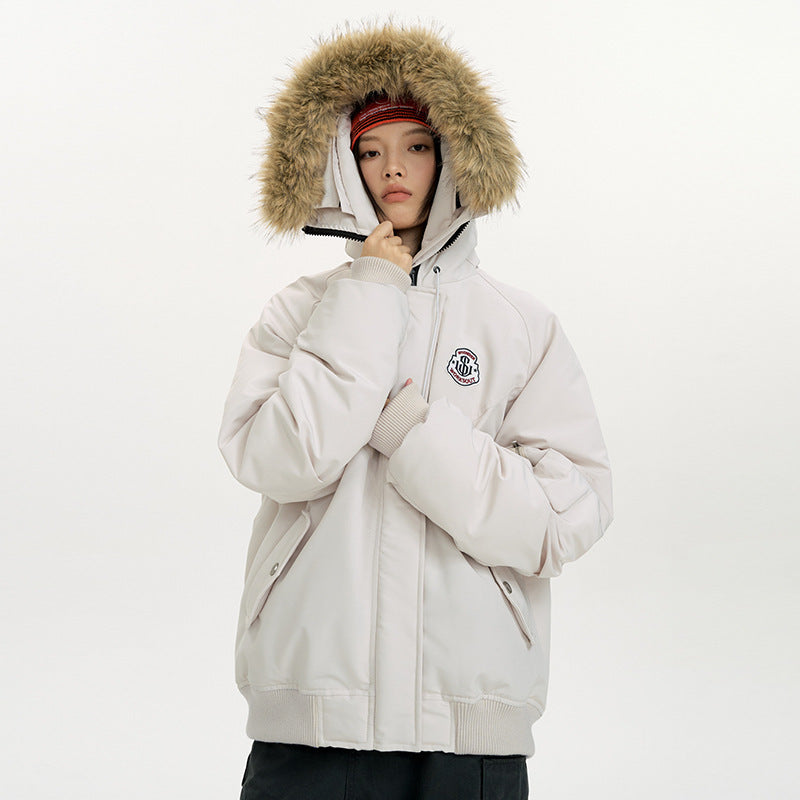 Damen nan oversized Thermo-Parka mit voluminöser Kapuze, abnehmbarer Webpelzblende und Rippbündchen Shop Nory