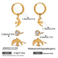Damen Ohrhänger mit elegantem Vogelanhänger aus hypoallergenem Edelstahl Shop Nory