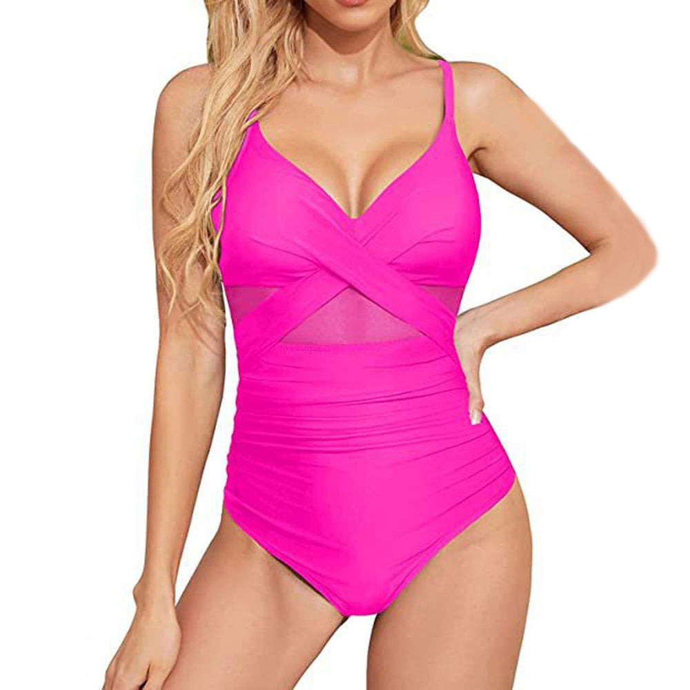 Damen Hochwertiger Einteiler Badeanzug mit trendigen Cut-Out-Details