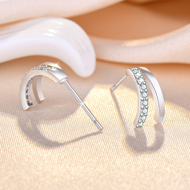 Damen Ohrringe mit eleganter Zirkonia-Besetzung Shop Nory