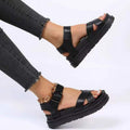 Damen modische Sandalen mit verstellbaren Riemen und weich gepolsterter Sohle