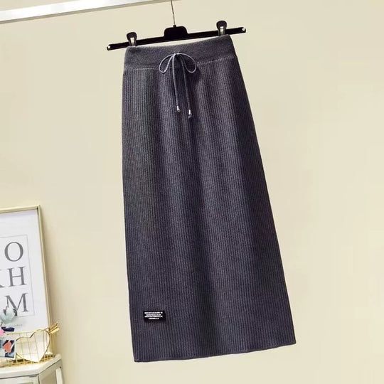 Damen Langer Midirock mit elastischem Bund Shop Nory