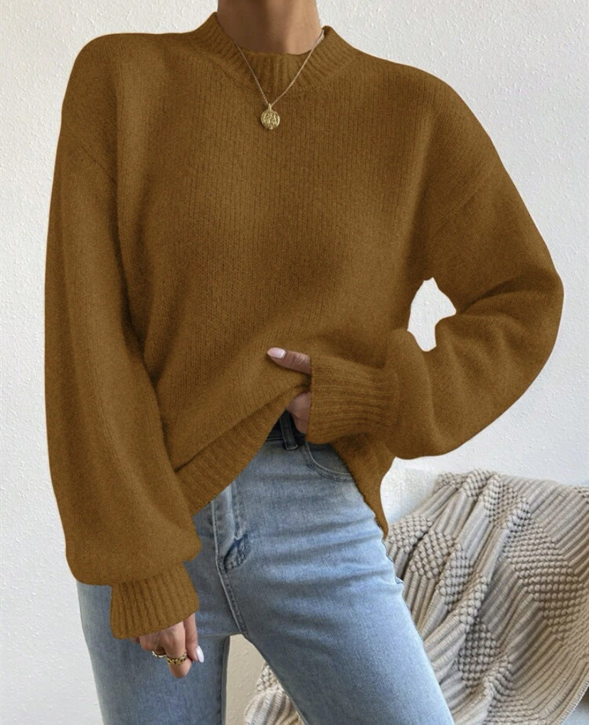 Damen Oversize Feinstrickpullover mit angedeutetem Mohair‑Effekt und verlängerten Rippbündchen Shop Nory