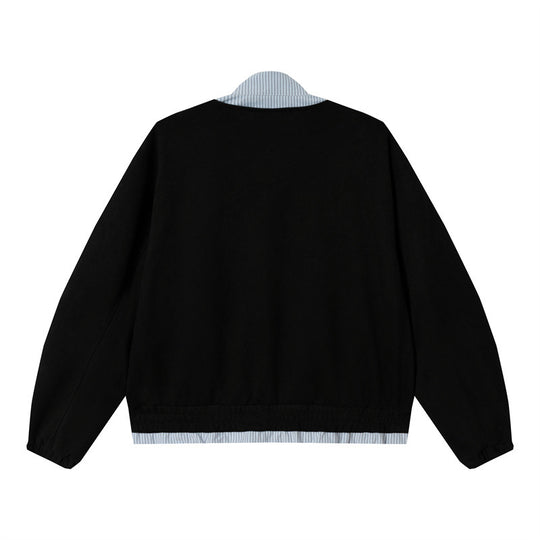 Unisex Kurz geschnittene Boxy-Blousonjacke aus Baumwollmix mit gesteppter Innenlage und Stehkragen Shop Nory