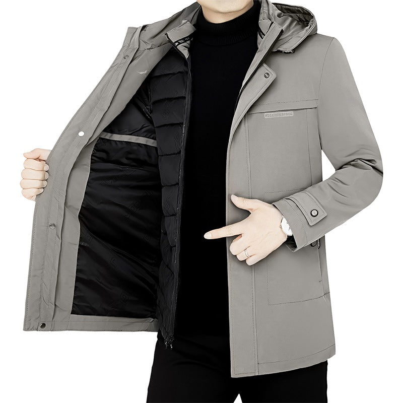 Herren Wasserabweisender Funktions-Mantel mit abnehmbarer Stepp-Innenjacke Shop Nory