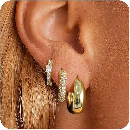 Damen Ohrschmuck Set mit funkelnden Elementen Shop Nory