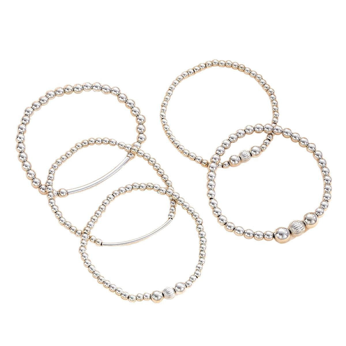 Damen Armband-Set mit eleganten metallischen Details Shop Nory