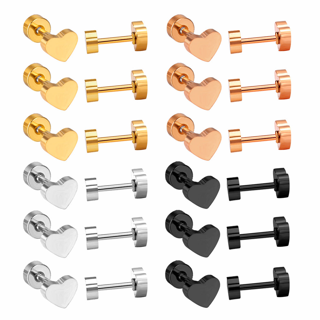 Damen Ohrringe mit herzförmigem Design aus hochwertigem Edelstahl Shop Nory