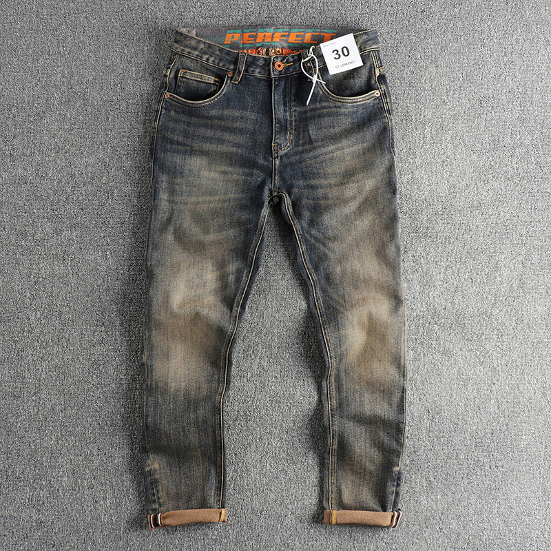 Herren Slim-Fit Jeans mit lässigem Used-Look