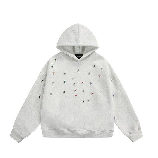 Damen Oversize-Kapuzenpullover mit Strassapplikationen und Relaxed-Schnitt Shop Nory