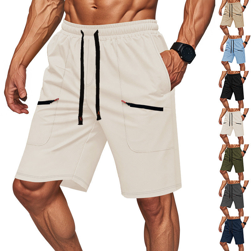 Herren Sportliche Shorts mit vielseitigen Taschen und elastischem Bund