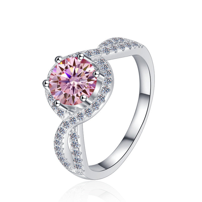 Damenring mit elegantem doppeltem Design und gediegenem Zirkonia-Besatz Shop Nory