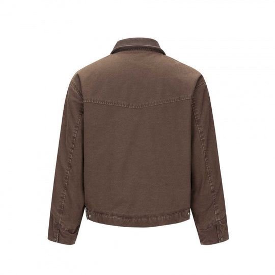 Herren Gefütterte Canvas-Blousonjacke mit Teddyfutter und Hemdkragen Shop Nory