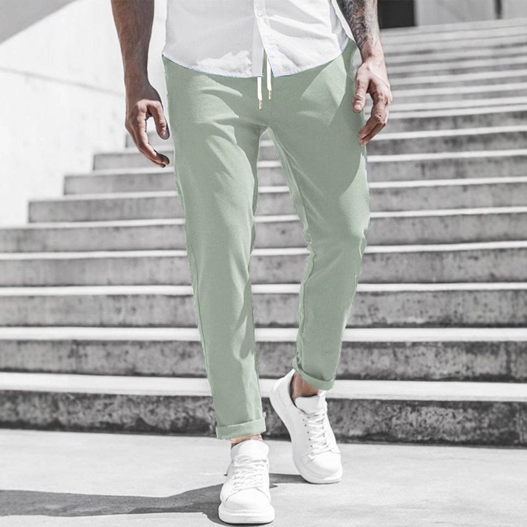 Herren Freizeithose mit Kordelzug und Seitentaschen