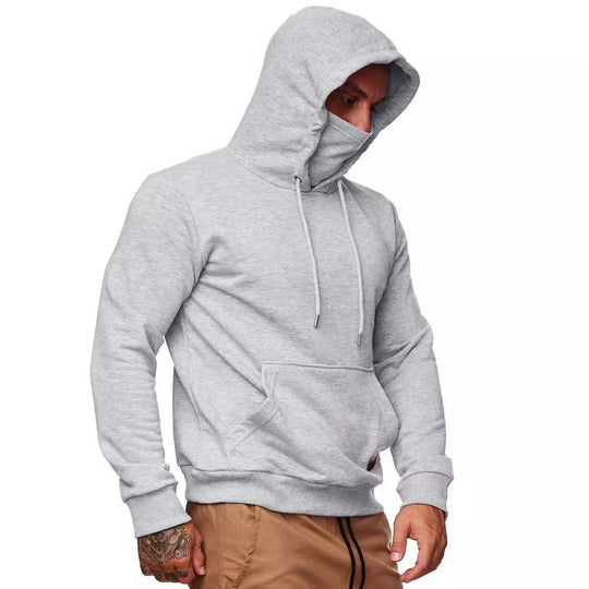 Herren Kapuzenpullover mit multifunktionalem Kragen