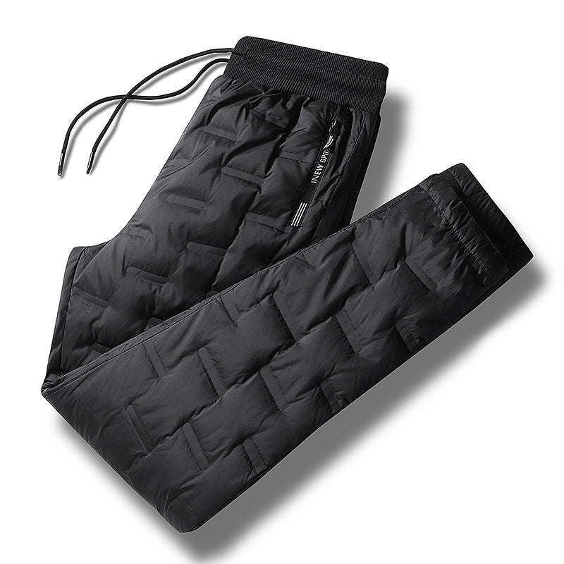 Herren Gepolsterte Thermohose mit Steppung, elastischem Bund und Reißverschlusstaschen Shop Nory