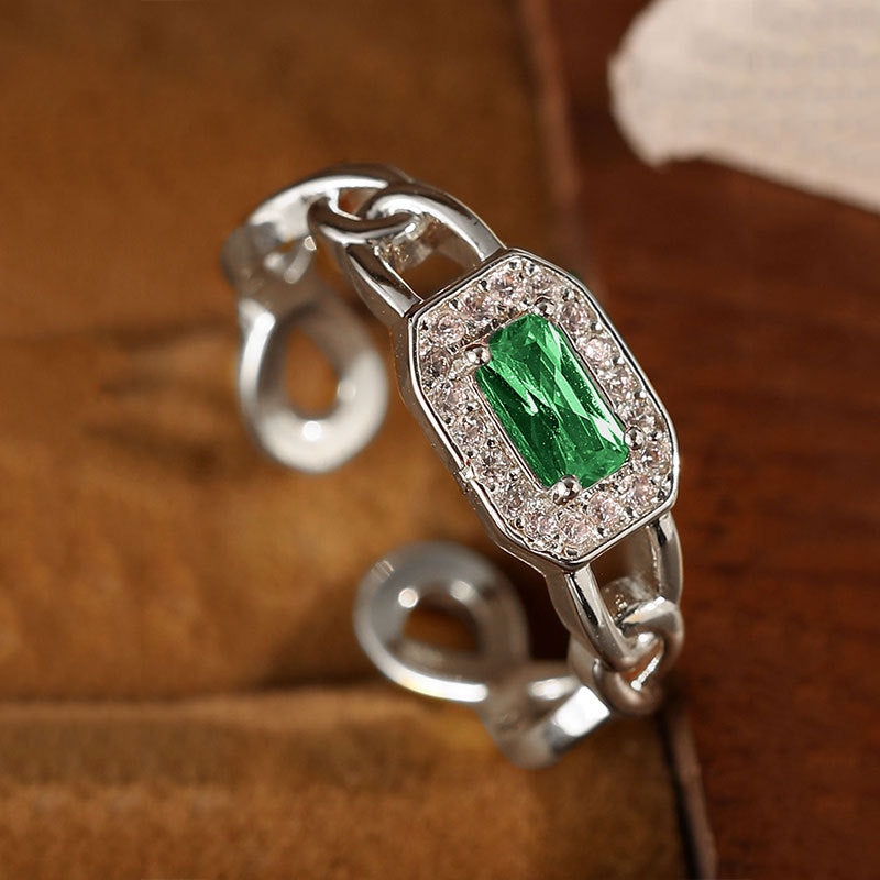 Damen Offener Ring mit elegantem Design und strahlendem Zirkonia Shop Nory