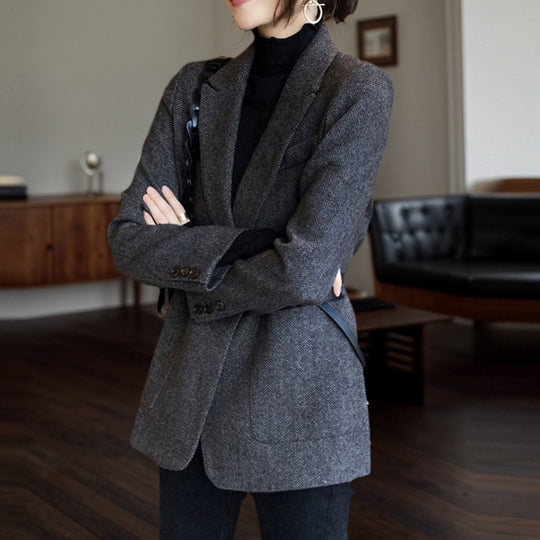Damen Klassischer Tweedblazer Shop Nory