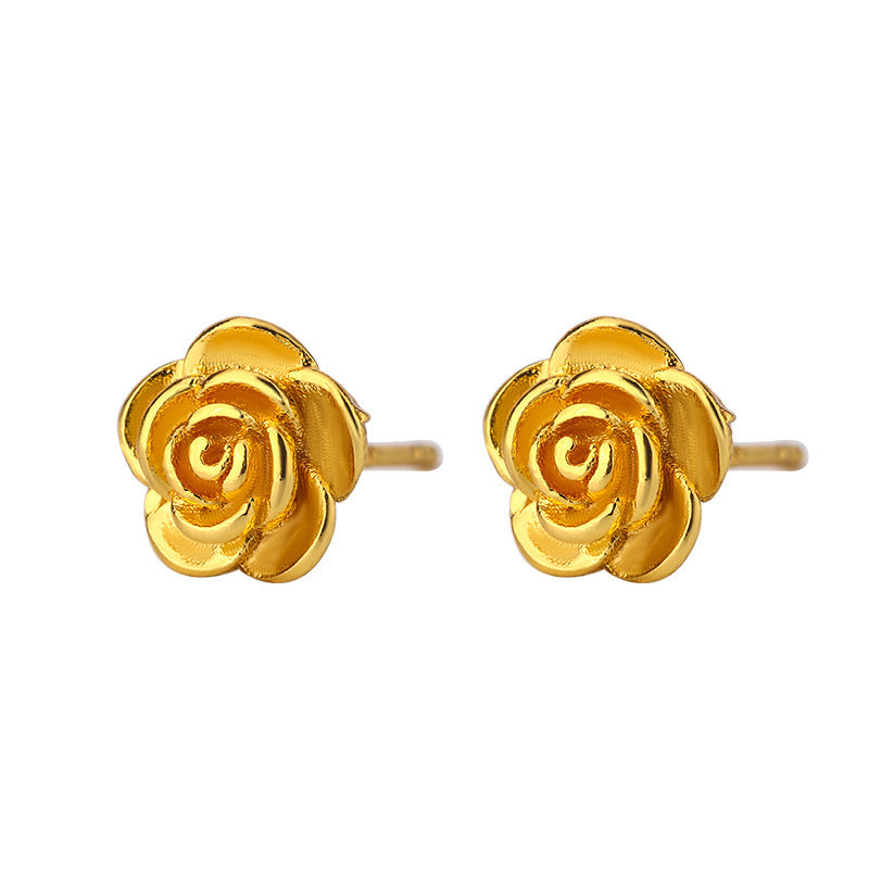 Damen Halskette mit kunstvollem Rosenanhänger aus hochwertigem Metall Shop Nory