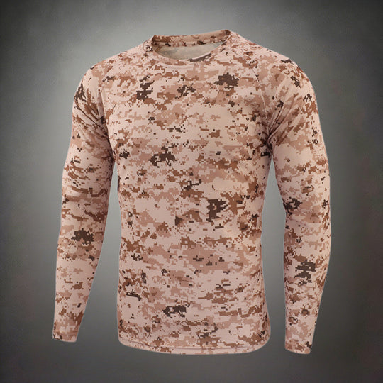 Herren Funktionales Langarmshirt mit Camouflage-Muster