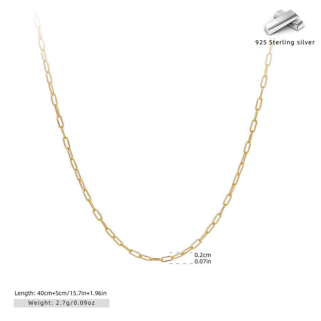 Damen Kette aus hochwertigem 925 Sterling Silber mit modernem Glieder-Design Shop Nory