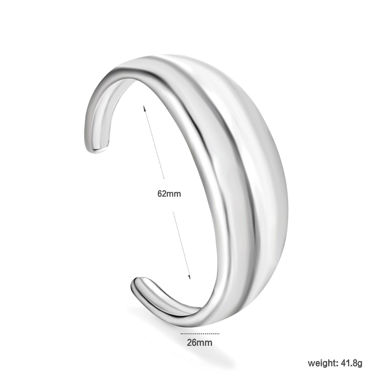 Damen offenes Armreif mit elegantem, geschwungenen Design Shop Nory