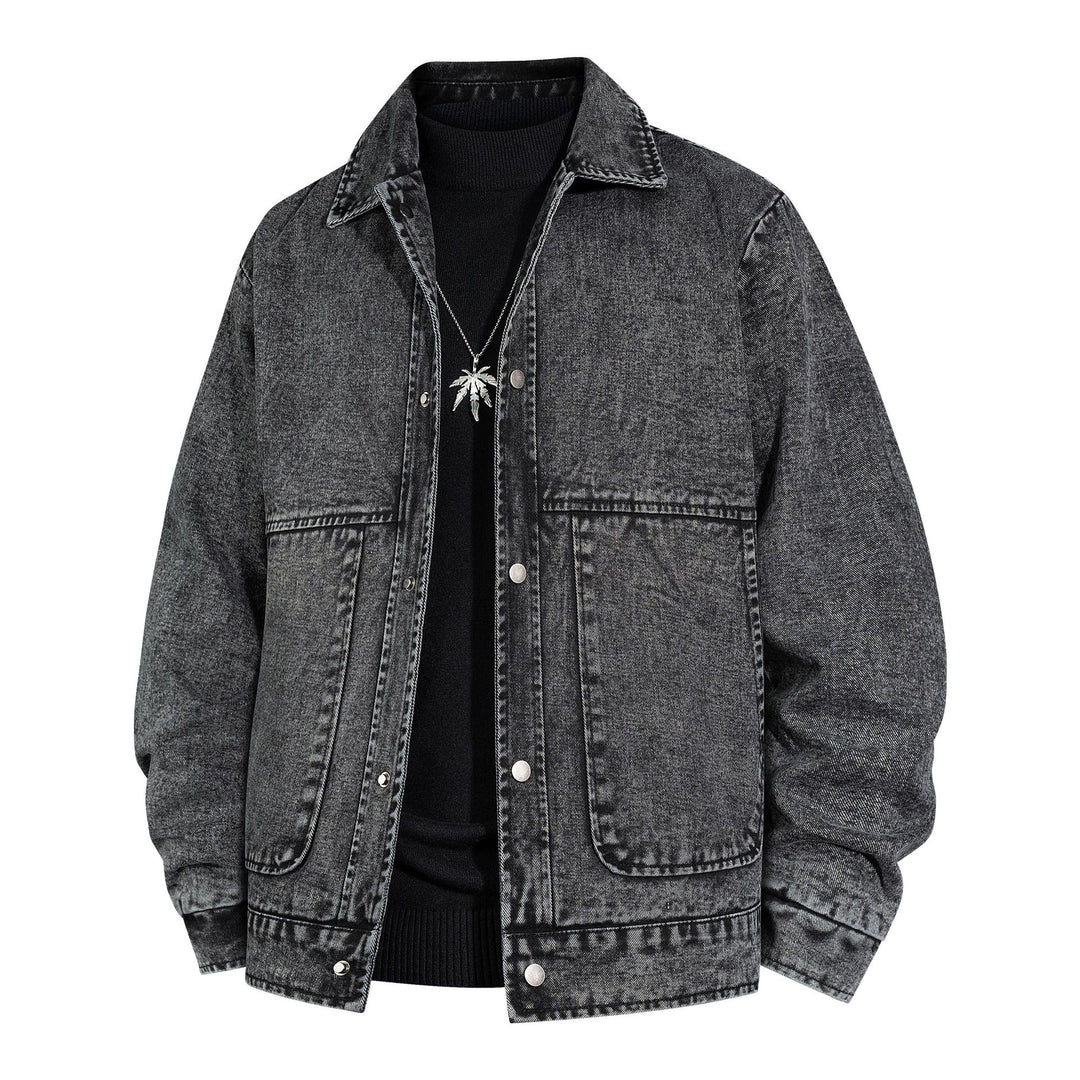 Herren Oversized Jeansjacke mit Stonewash-Effekt und aufgesetzten Taschen Shop Nory