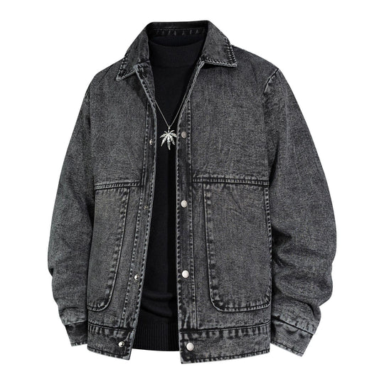 Herren Oversized Jeansjacke mit Stonewash-Effekt und aufgesetzten Taschen Shop Nory