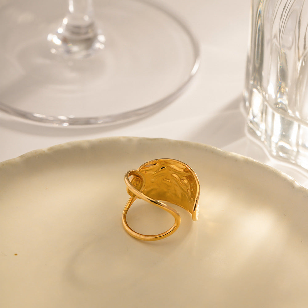 Damen Offener Ring mit elegantem Wickeldesign aus hypoallergenem Edelstahl Shop Nory