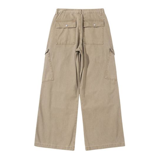 Damen Weite Cargo-Hose aus Baumwoll-Twill mit hoher Taille und aufgesetzten Klappentaschen Shop Nory