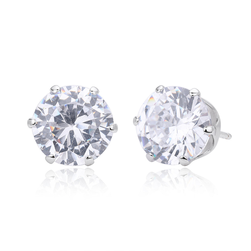 Damen Ohrstecker aus hochwertigem 925 Sterling Silber mit funkelndem Moissanit Shop Nory