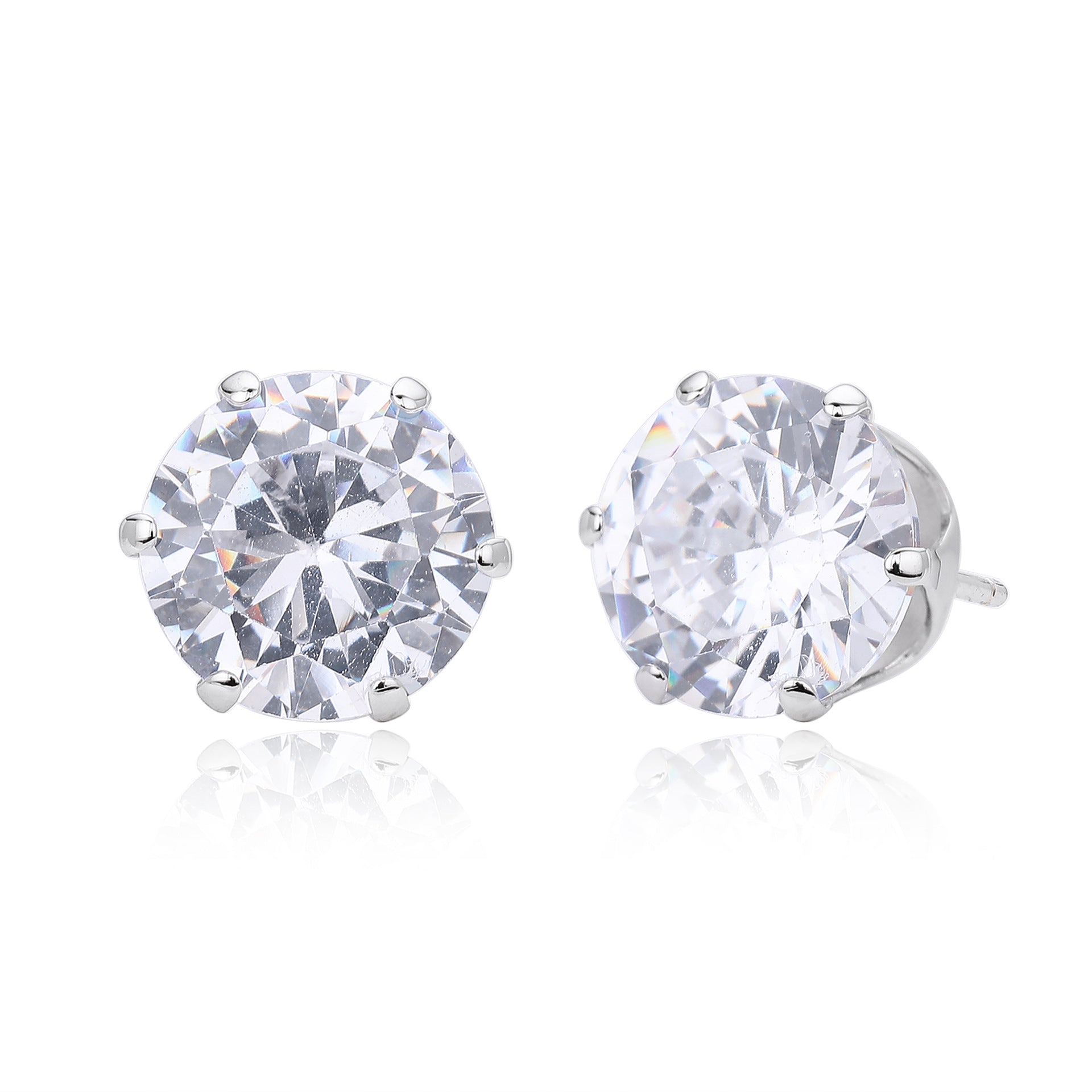 Damen Ohrstecker aus hochwertigem 925 Sterling Silber mit funkelndem Moissanit Shop Nory