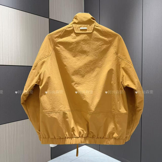 Herren Leichter Baumwoll-Mix Blouson mit Stehkragen und Karofutter Shop Nory