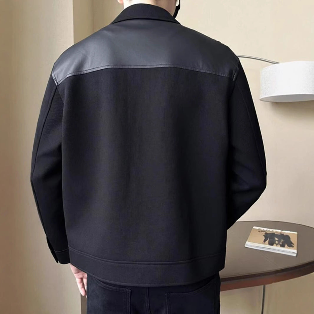 Herren Urbaner Steppjacke mit Lederdetails Shop Nory
