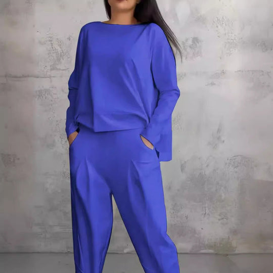 Damen lässiges Zweiteiliges Set aus hochwertiger Viskose