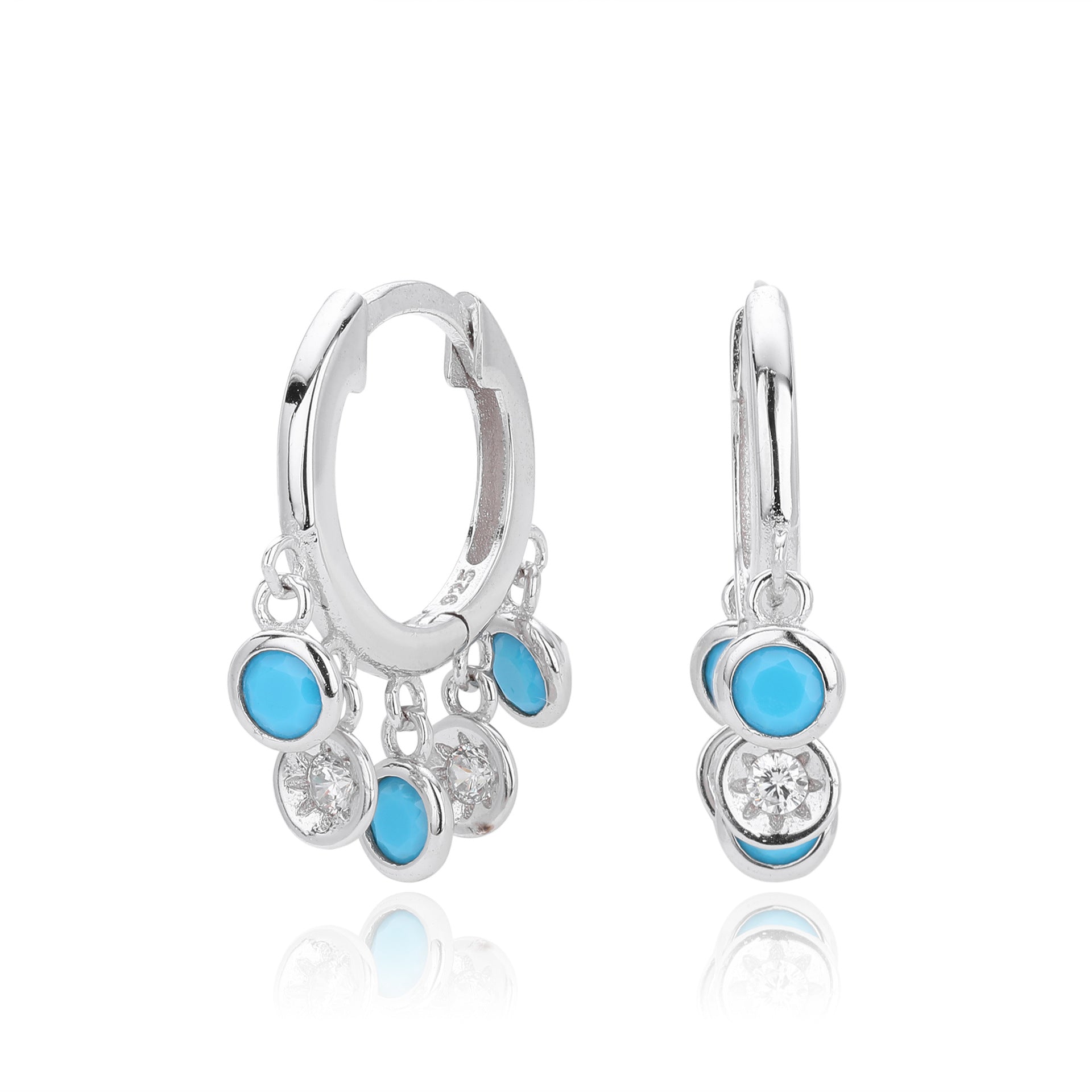 Damen Ohrhänger mit bunten Zirkon-Details Shop Nory