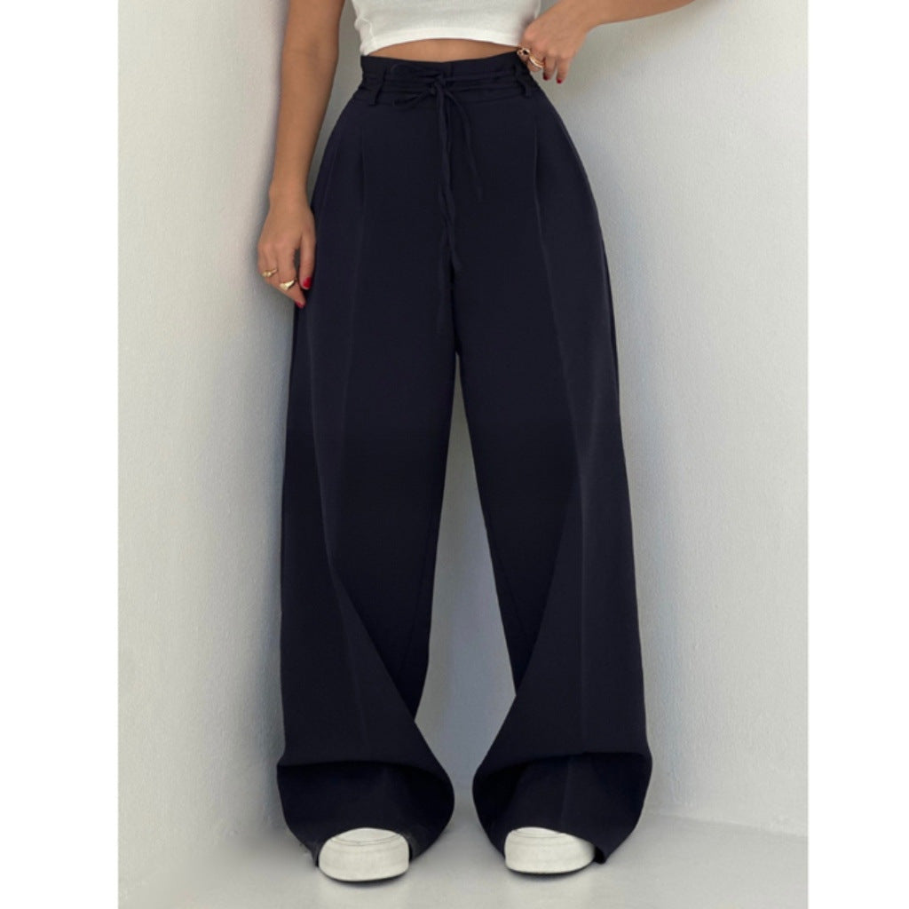 Damen Weite Hochbund-Hose mit raffinierter Drapierung