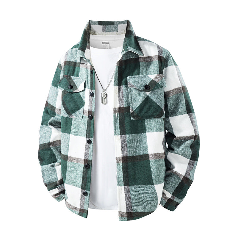 Herren Karierte Flanelljacke mit praktischen Taschen Shop Nory