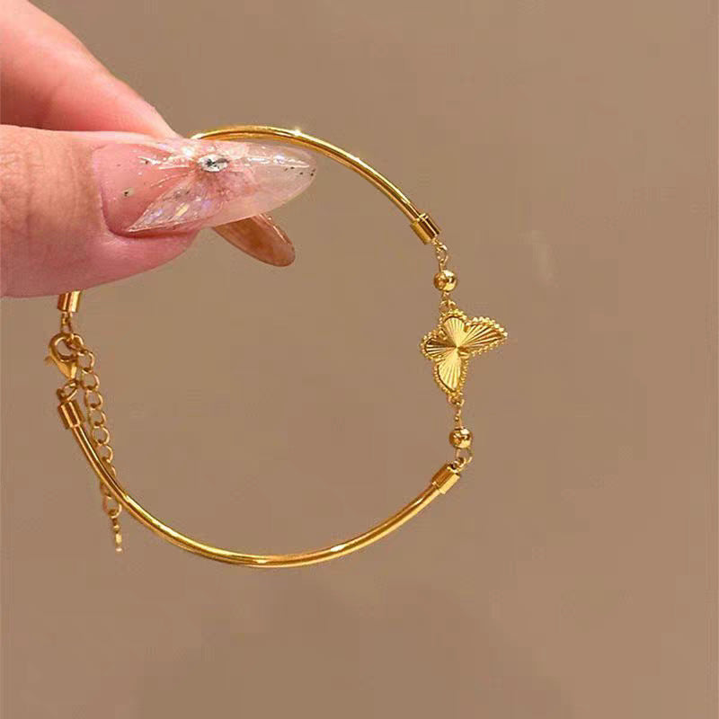 Damen Elegante Schmetterlingscharme Armreif Bracelet Shop Nory